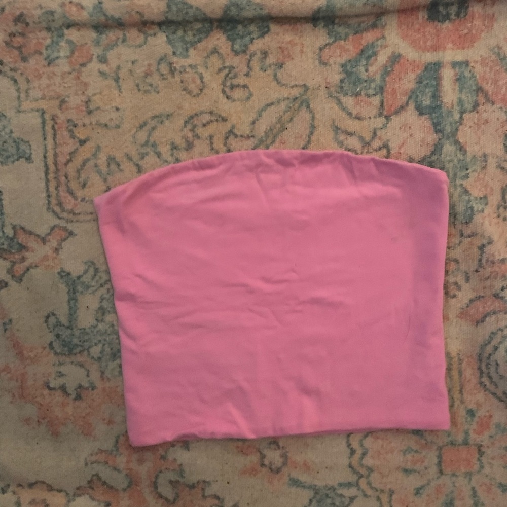Pink brandy tube top